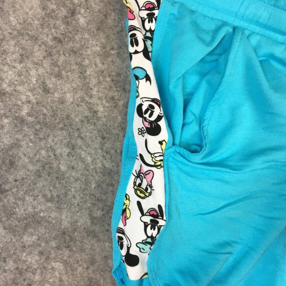 Disney Mickey and Friends Sleep Shorts 2X Blue Drawstring Pockets Printed Mini - Picture 4 of 11
